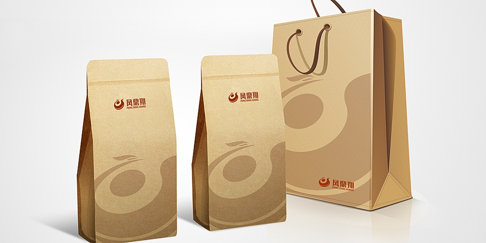 鳳鼎祥茶葉包裝設計紙袋裝_高瑞品牌_北京包裝設計